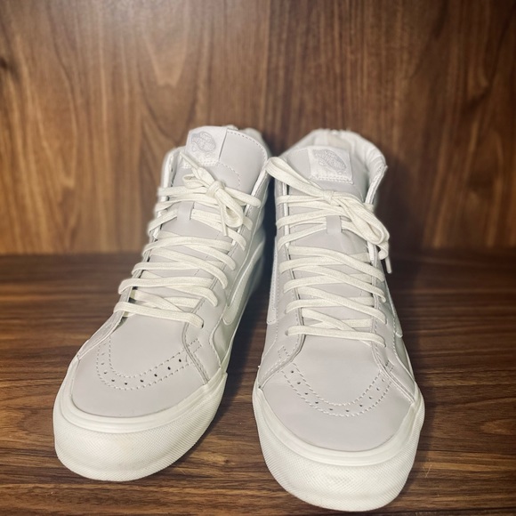 Vans White Skate SK8-HI Show With Zipper In The Back - Picture 6 of 9